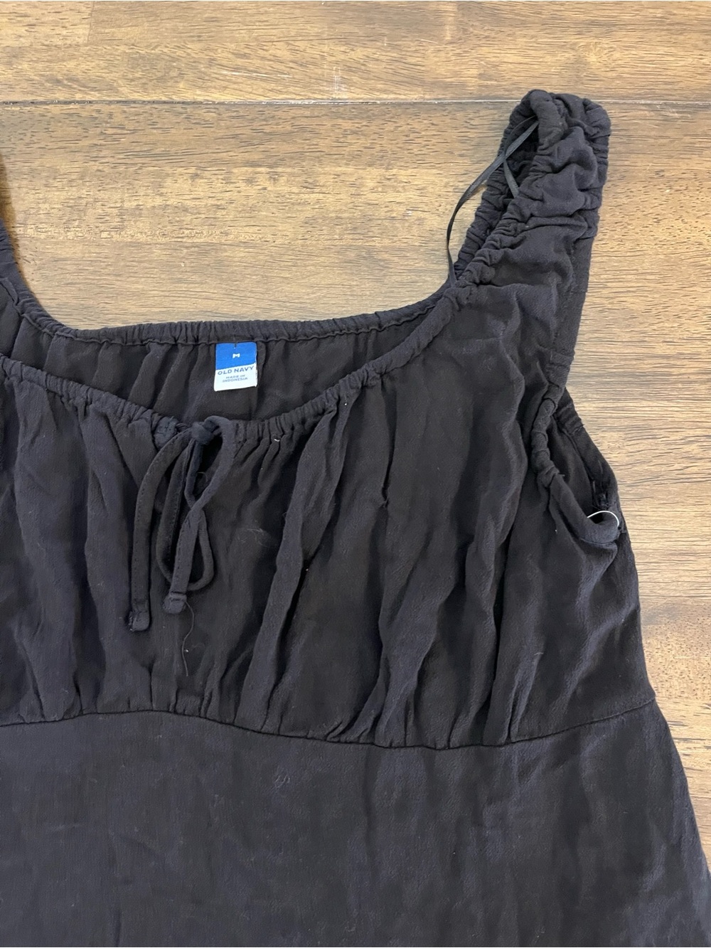 Old Navy Womens Black Sleeveless Tie-Front Tank Top Soft Lightweight Med NWT - Picture 4 of 7